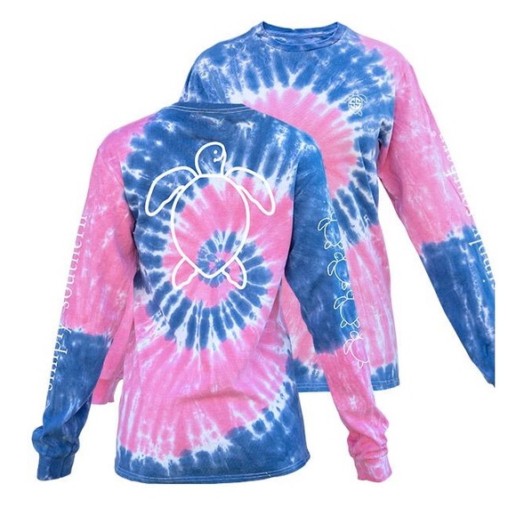 Simply Southern Tops - NWT Simply Southern Tie Dye Turtle Tee “Taffy”